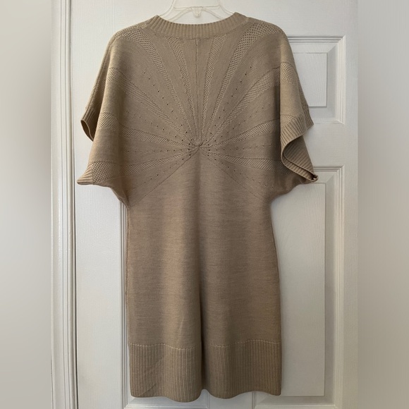 Banana Republic fitted wool tan sweater dress - Picture 4 of 6